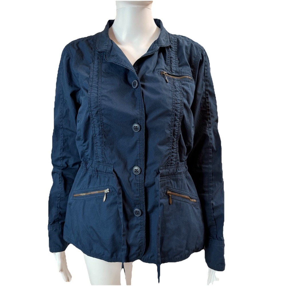 L.L. Bean BeanFlex Utility Outdoor Jacket- Women's XS Navy Drawcord Waist/Cotton